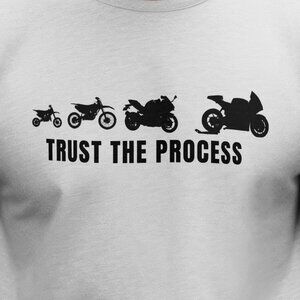 "Trust The Process" Motorcycle Evolution T-Shirt Biker Tee Sportbike